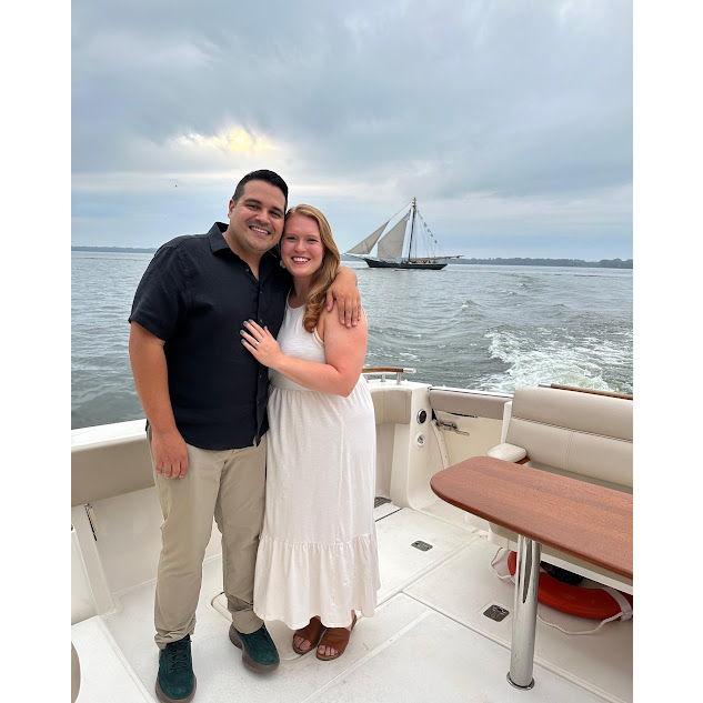 Boat ride after getting engaged!