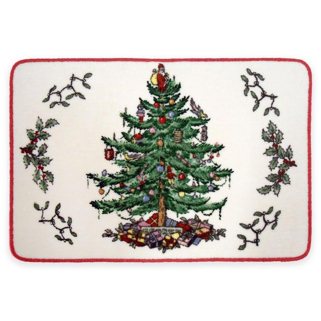 Avanti Spode Tree Bath Rug in Red