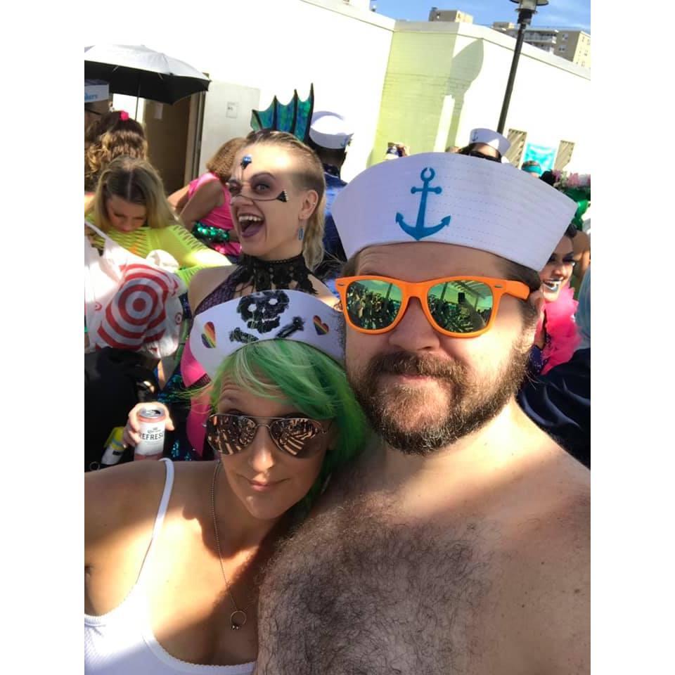 Just a coupla seamen getting photobombed by a mermaid :)