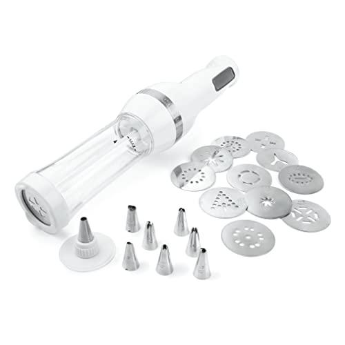 Cuisinart CCP-10 Electric Cookie Press with 12 Discs and 8 Decorating Tips, White