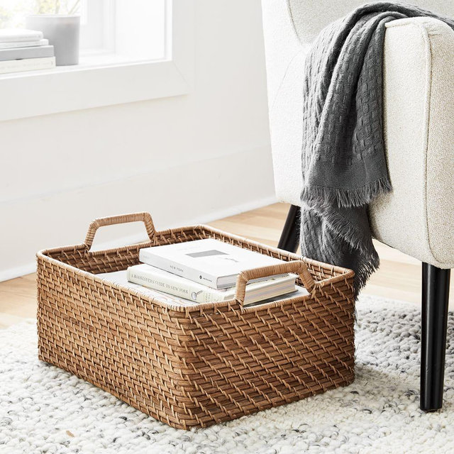 Modern Weave Harvest Basket, Natural