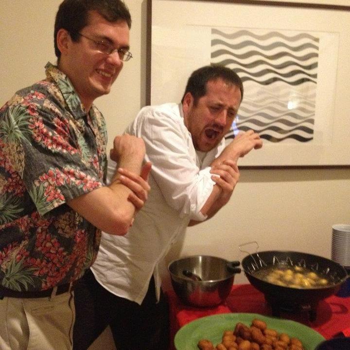Gob and George Michael burn themselves on the Corballer at our epic Arrested Development party