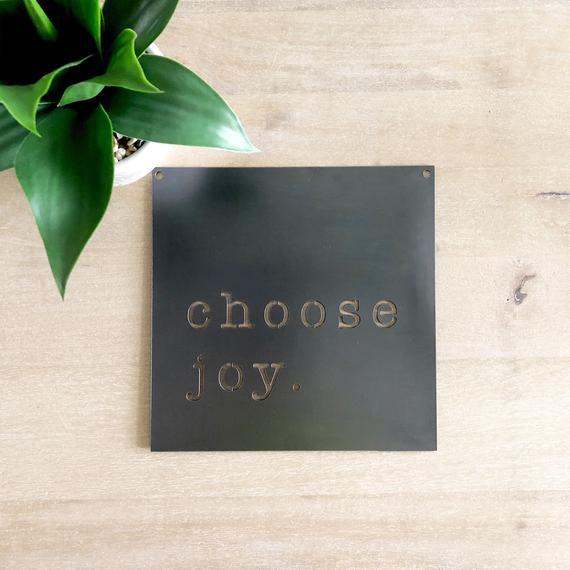 Choose Joy. Steel Wall Decor