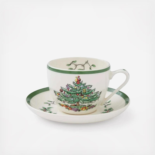 Spode Christmas Tree Teacup & Saucer - Thumbnail 5