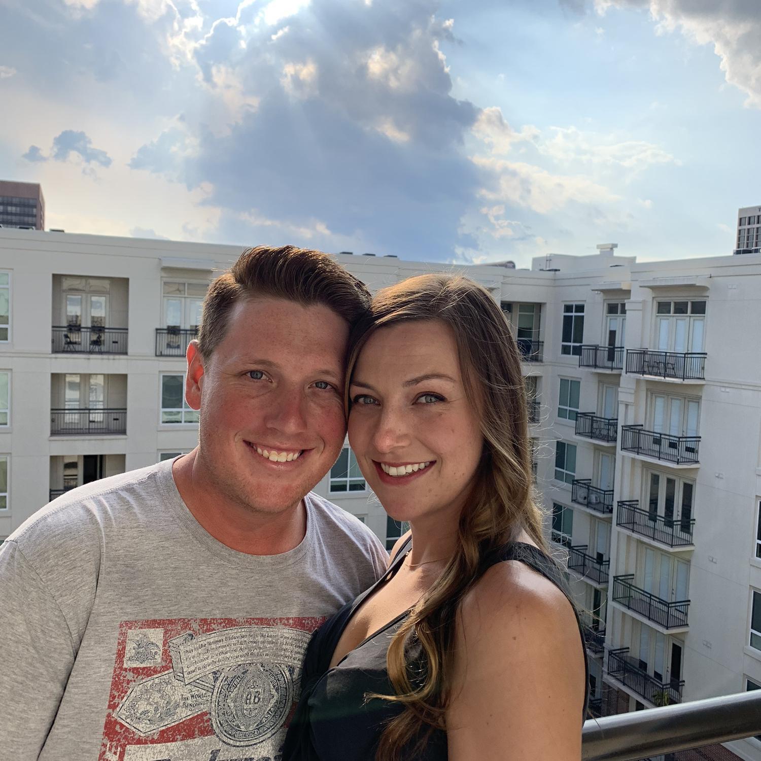 Laura visiting Connor in Houston during their long distance days.