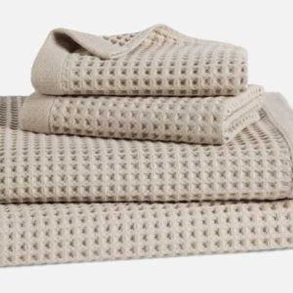 Dreamweave Waffle Bath Sheet Bundle (Pebble)