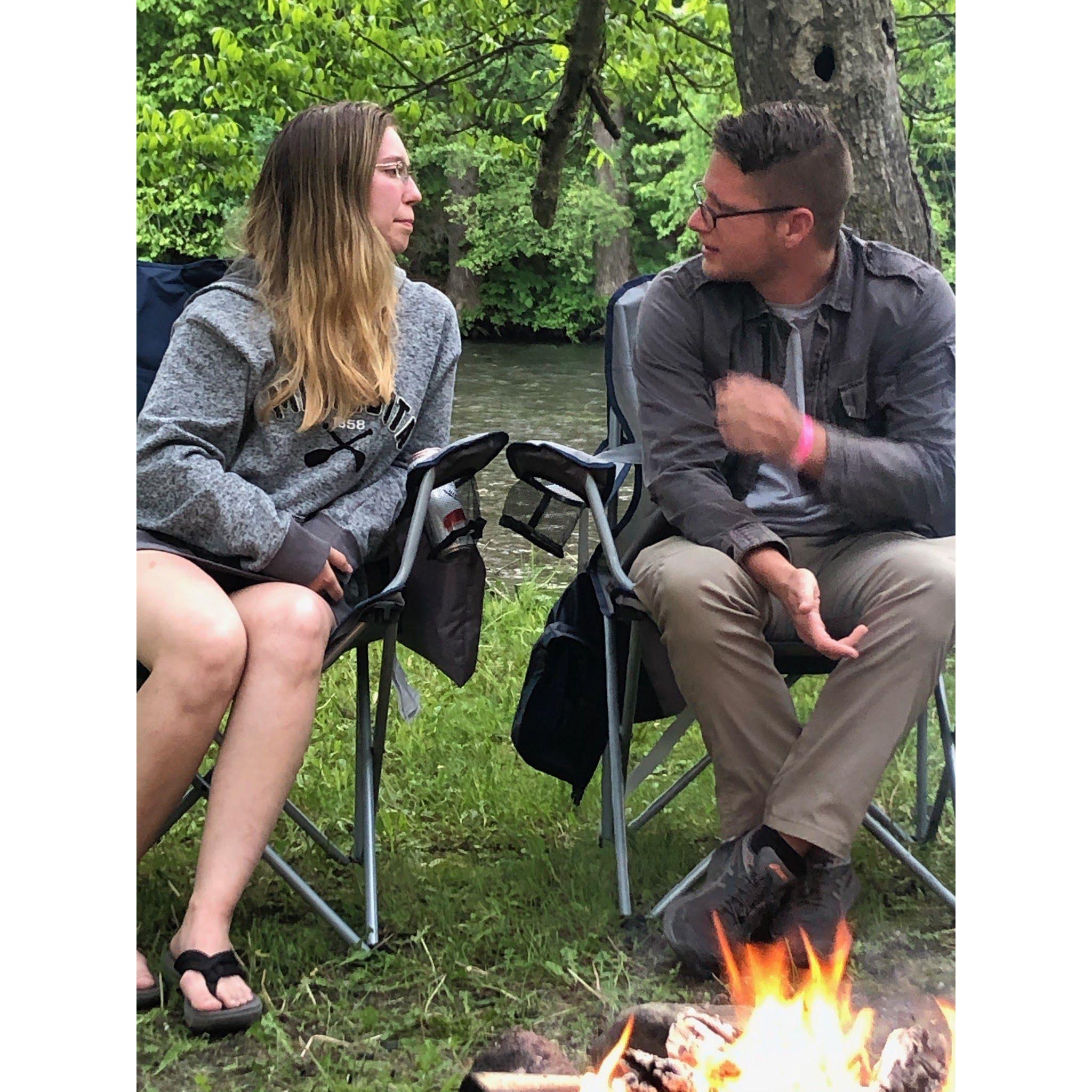 Camping with my sister Angie and family/friends! We had a delicious breakfast, lots of fun, and beautiful scenery.