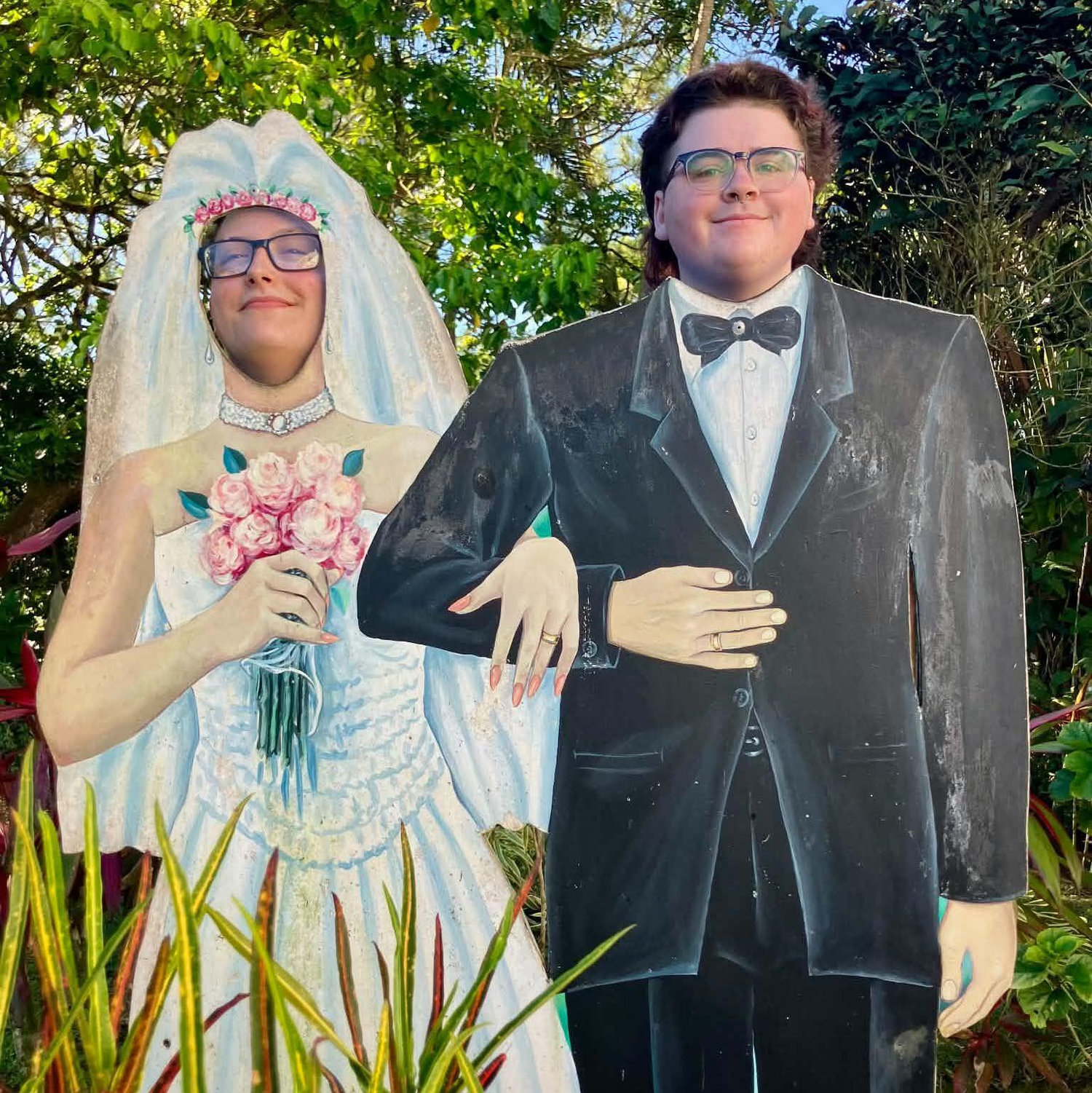Practicing for our wedding day!