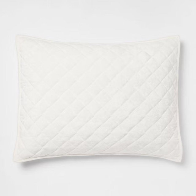 Luxe Diamond Stitch Velvet Quilt Sham - Threshold™