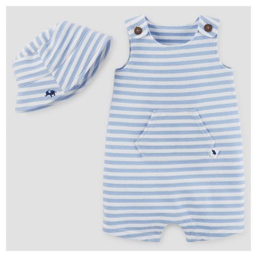 Baby Boys' Striped Romper and Hat Set - Just One You™ Made by Carter's® Blue/White