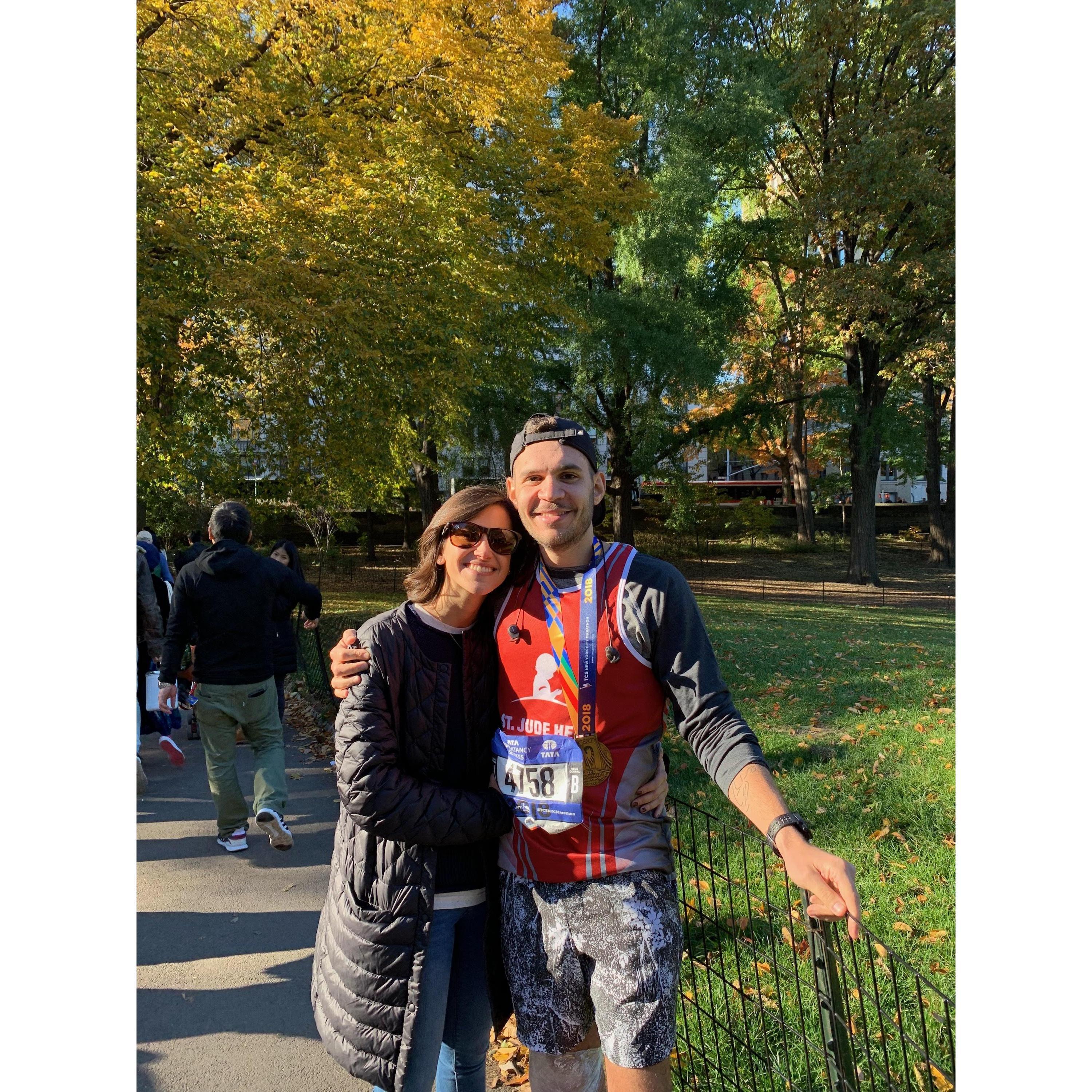 So proud of Elliot for running the NYC Marathon!