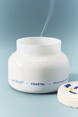 Capri Blue Fresh Coastal Nautical Rope Glass Candle