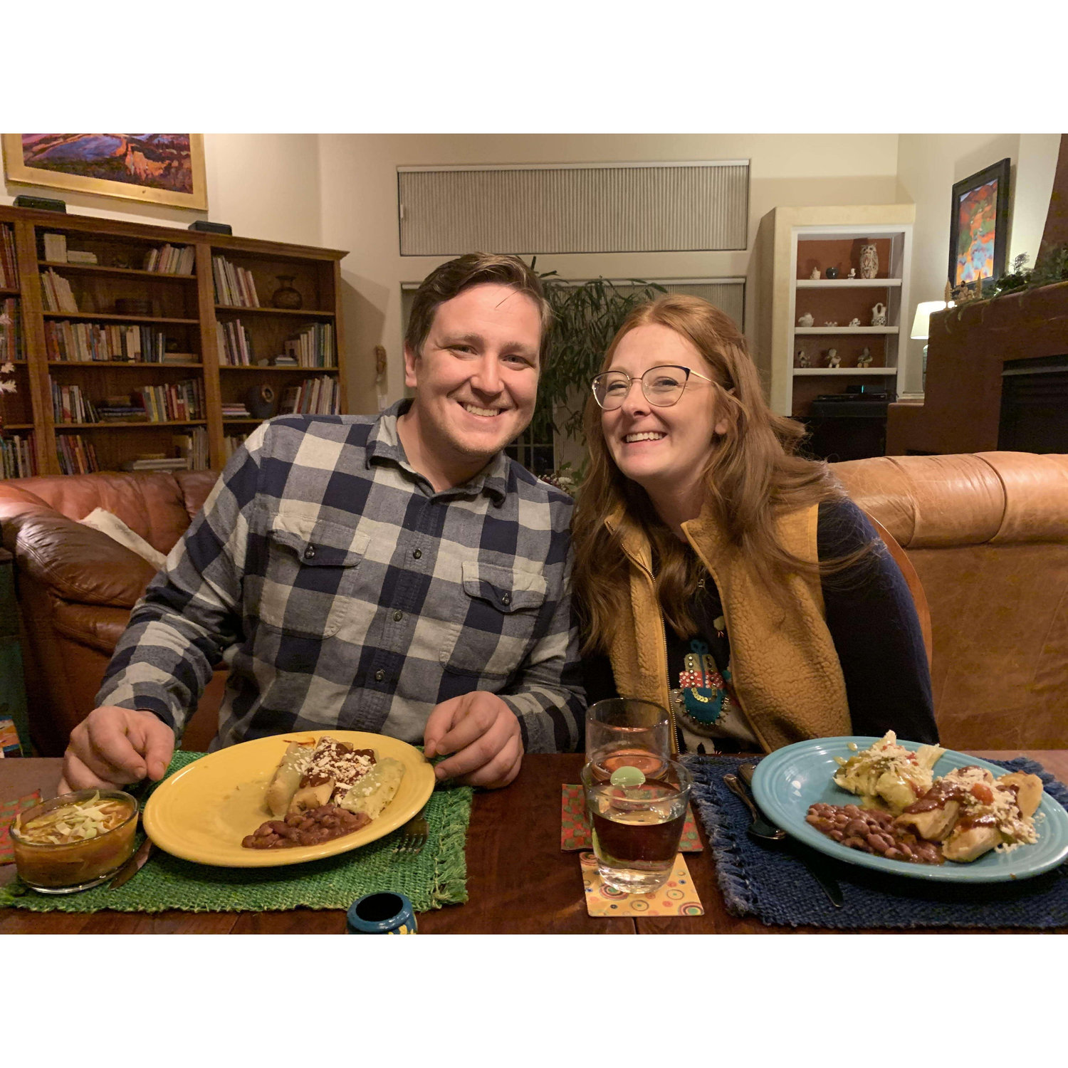 A long-standing family tradition- Tamale night with Erin's Aunt, Uncle and cousins