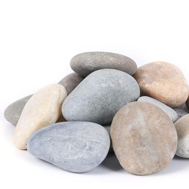 Ausluru 20LB Smooth Pebbles River Rocks for Landscaping, 100% Natural Hand-Picked Premium Decorative Pebbles, Ideal for Garden Landscaping, Home Decor, Aquariums, Painting,Mixed Colors
