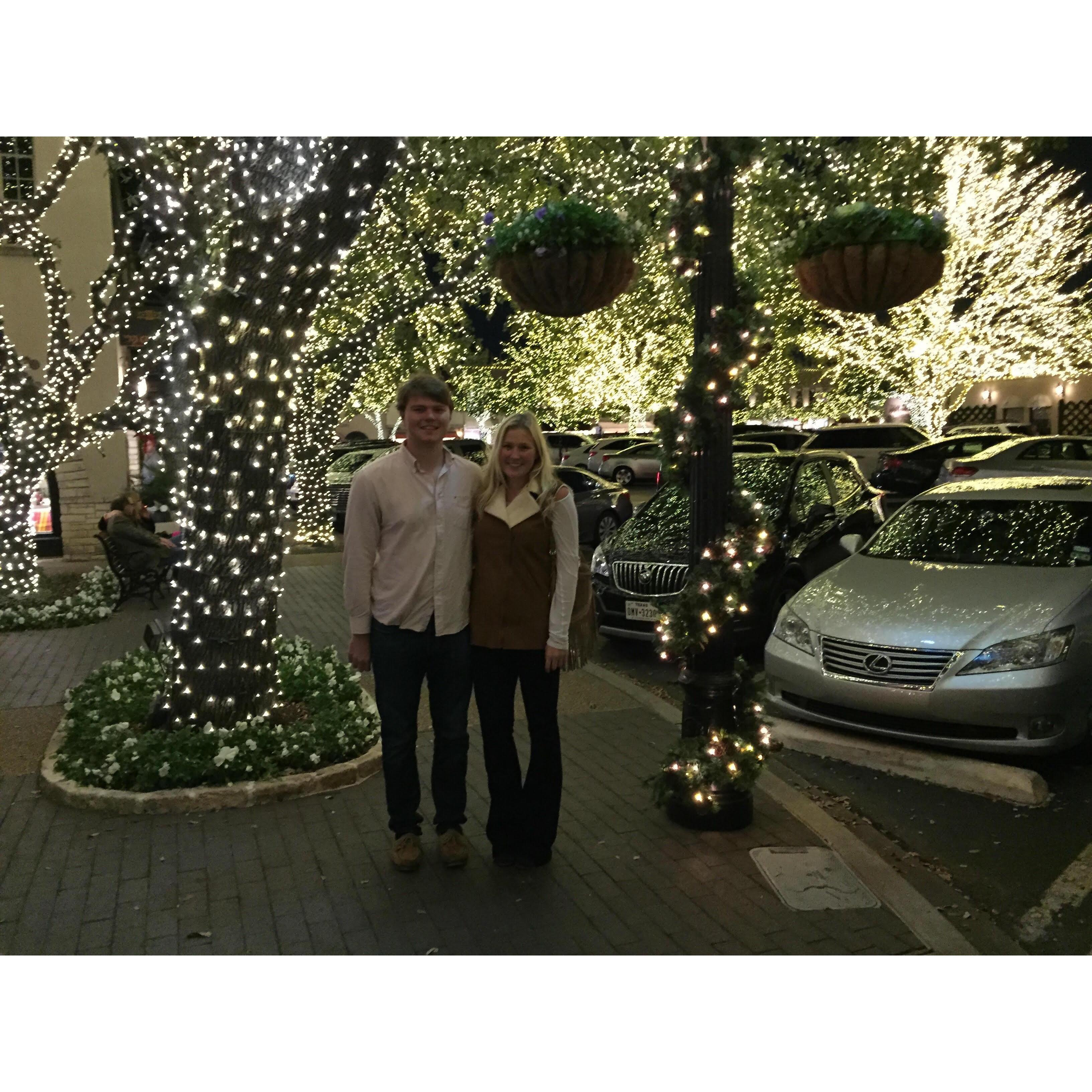 First Holiday season spent together - Highland Park Village 2014