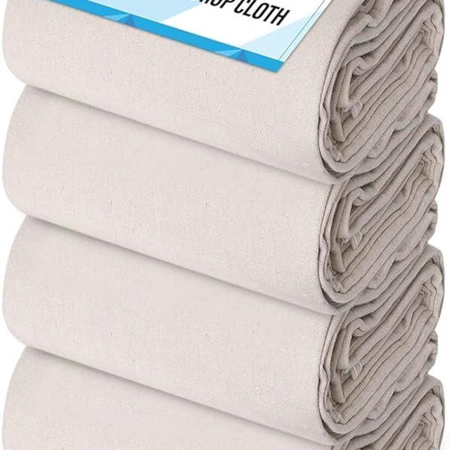 ZUPERIA Canvas Drop Cloth for Painting (Size 4' x12' Feet Pack of 4) Painters Drop Cloth for Painting, Furniture & Floor Protection All Purpose Thick Canvas tarp with Double Stitched Edges