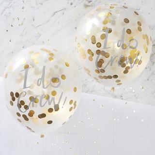 I Do Confetti Balloons, Set of 5