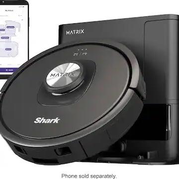 Shark - Matrix Self Empty Robot Vacuum with Bagless, 45-Day Capacity Base, Self-Cleaning Brushroll, Precision Mapping - Black