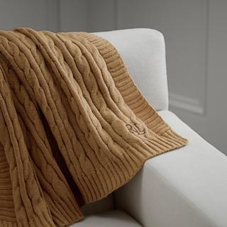 Jamie Cable-Knit Throw Blanket