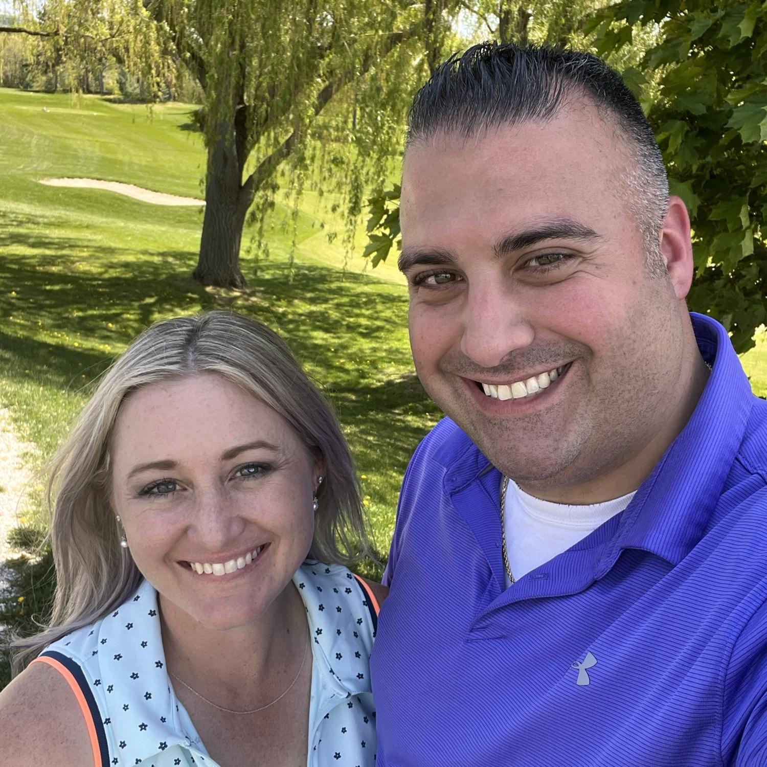 May 12, 2023. Our very first photo together. It's ironic that we look so happy because we both left that day thinking we'd never see each other again!