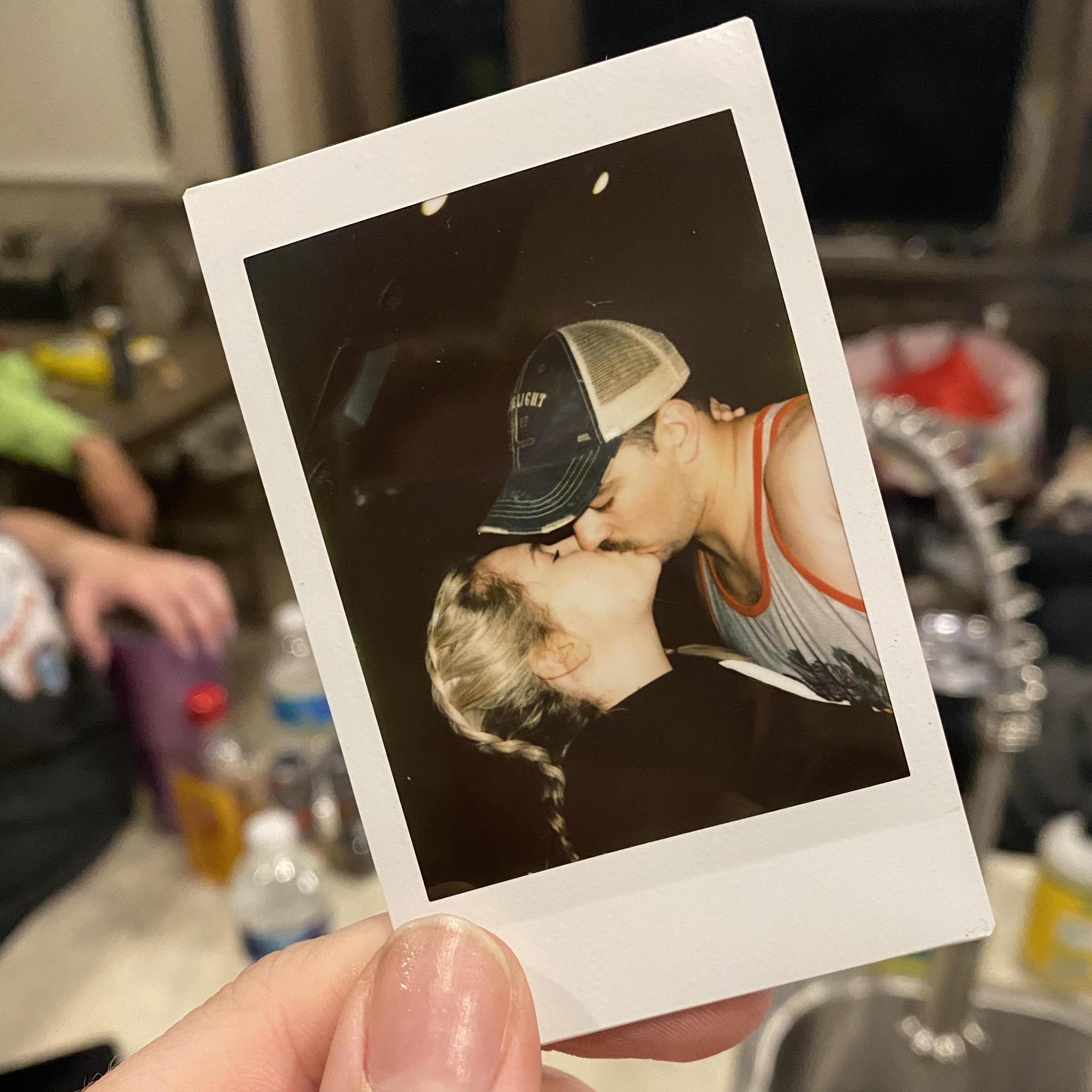 Right after we said "I love you" for the first time dan picked up the polaroid camera and snapped this picture.