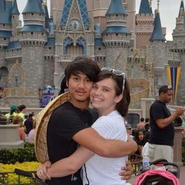Senior Trip after high school, when we went to Disney with a few of Liz's classmates