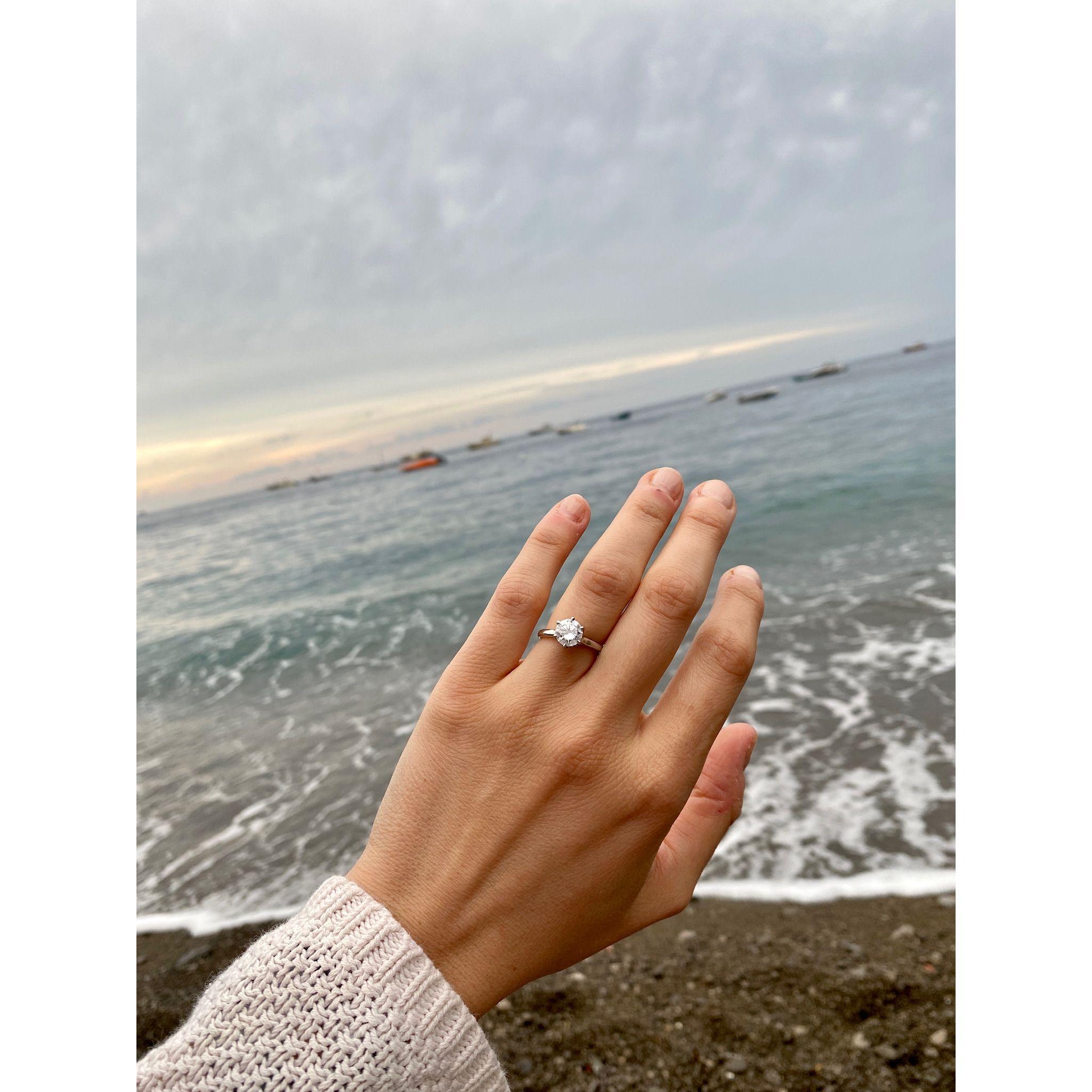 Watching my ring shine on the Amalfi Coast