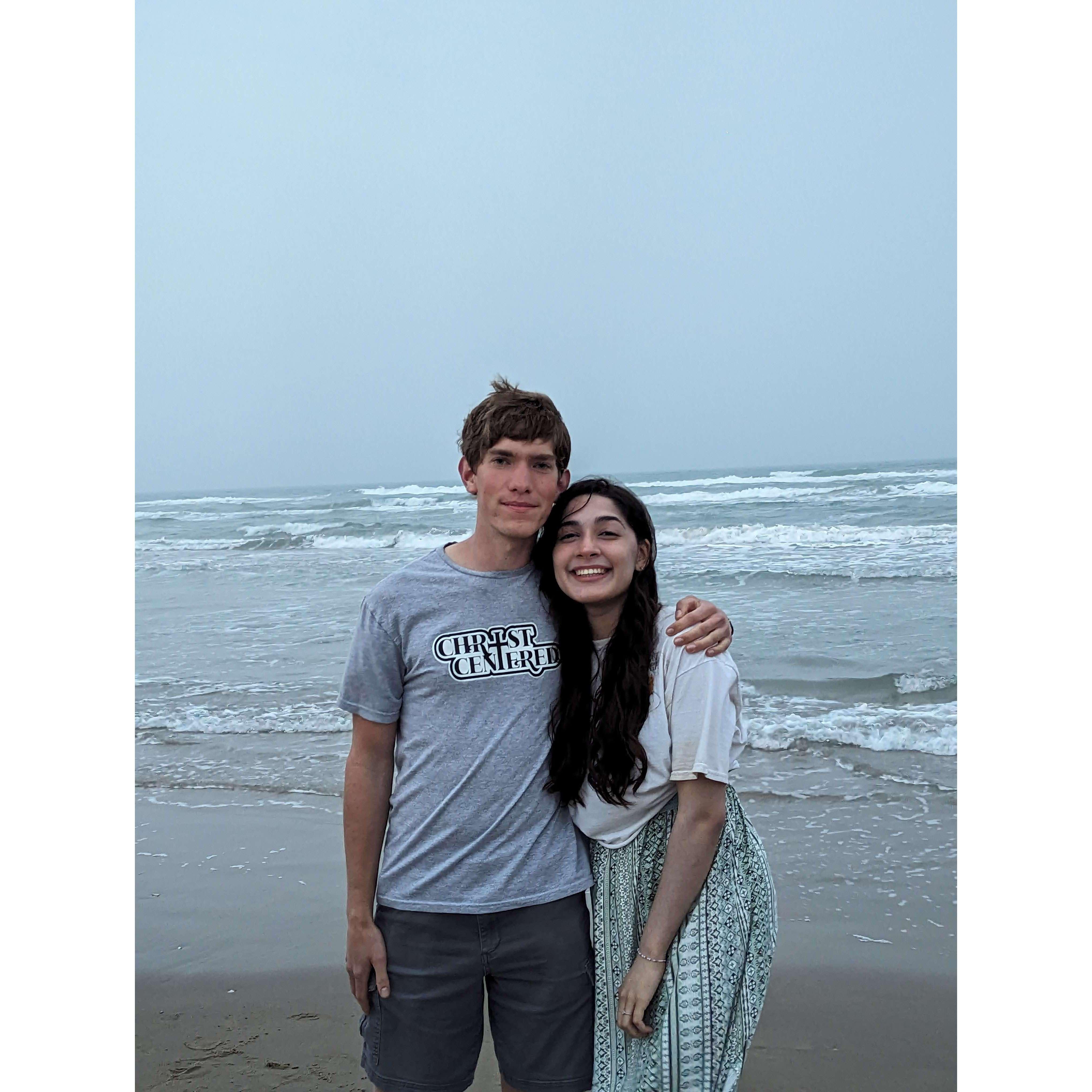 Two years later, the same mission trip we met, but now we were engaged!