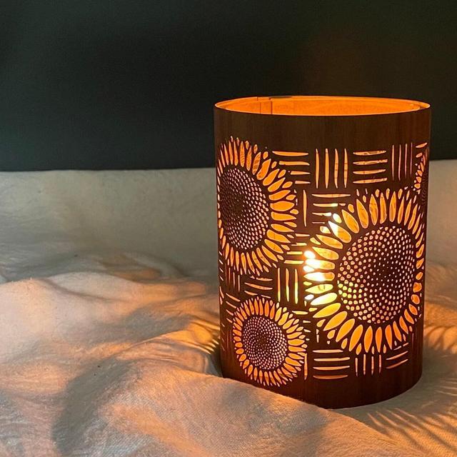 Lantern Candle Centerpiece or Candle Holder - Mother’s Day gift -Summer lantern - Sunflower decor - Garden porch patio candle lantern