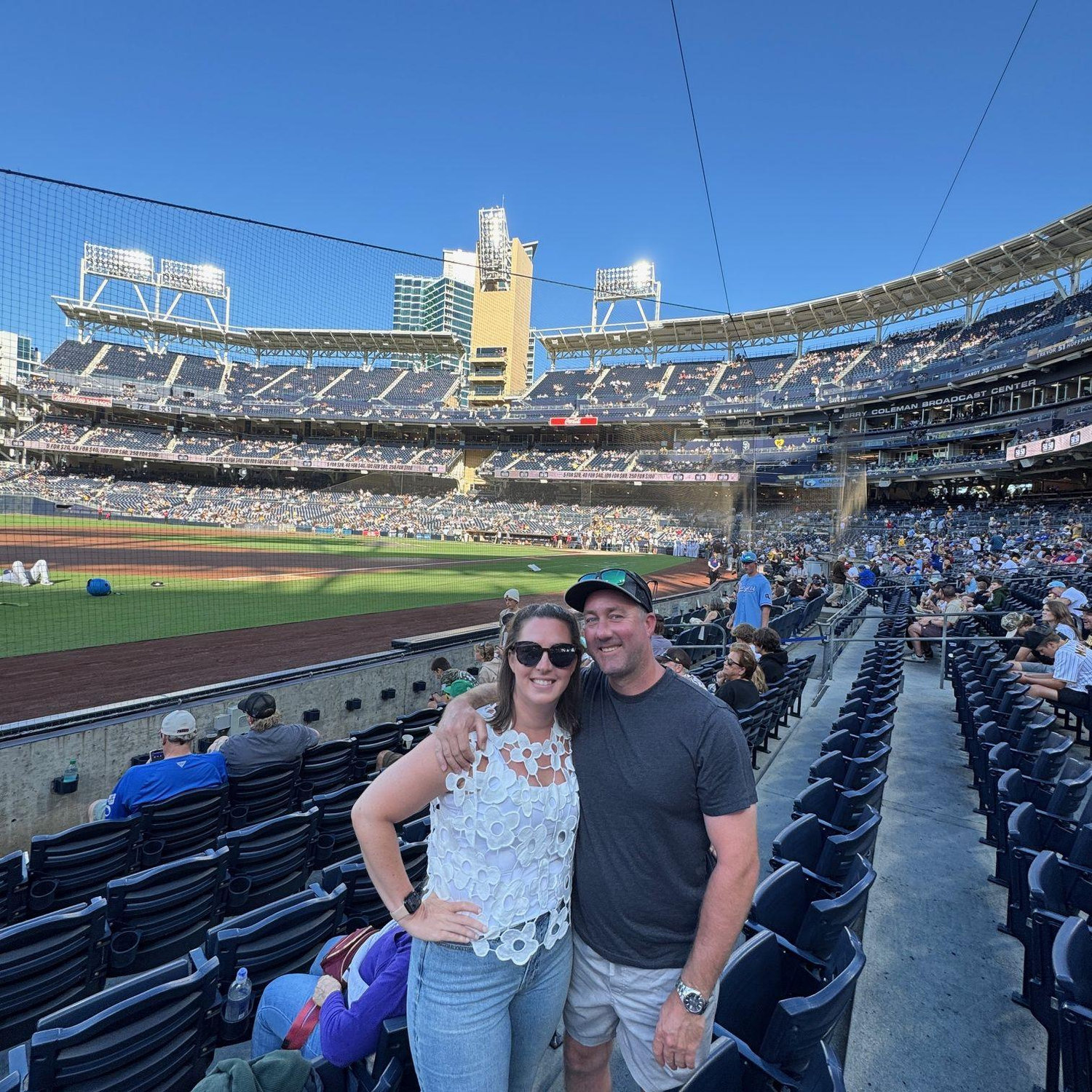 Padres Stadium when in California last summer.