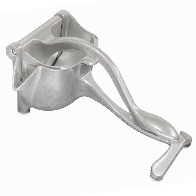 Large Capacity Manual Lemon Squeezer for Whole Fruits, 8" Extended Handle Heavy Duty Aluminum Citrus Press, No Pre-Cutting, Non-Slip Base for Orange Lime Pomegranate, Exprimidor de Limones