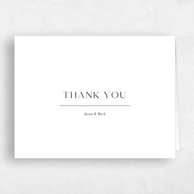 White Wedding Thank You - Corao Landscape