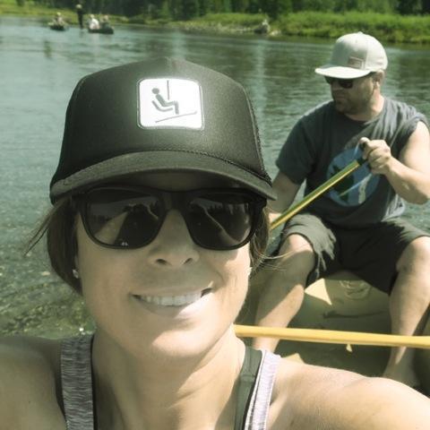 paddling down the Henry's Fork....