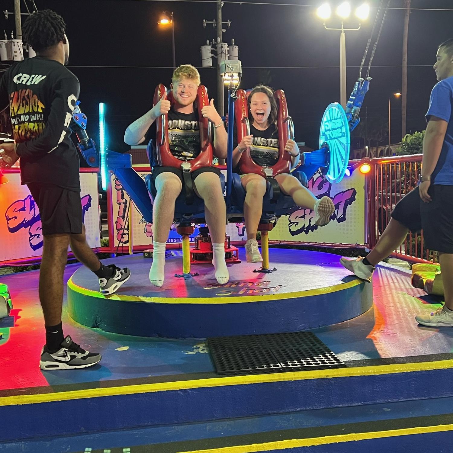 Riding the Slingshot on the last night of our Orlando Project. We told each other this night how glad we were to have met and become best friends earlier that summer. ❤️