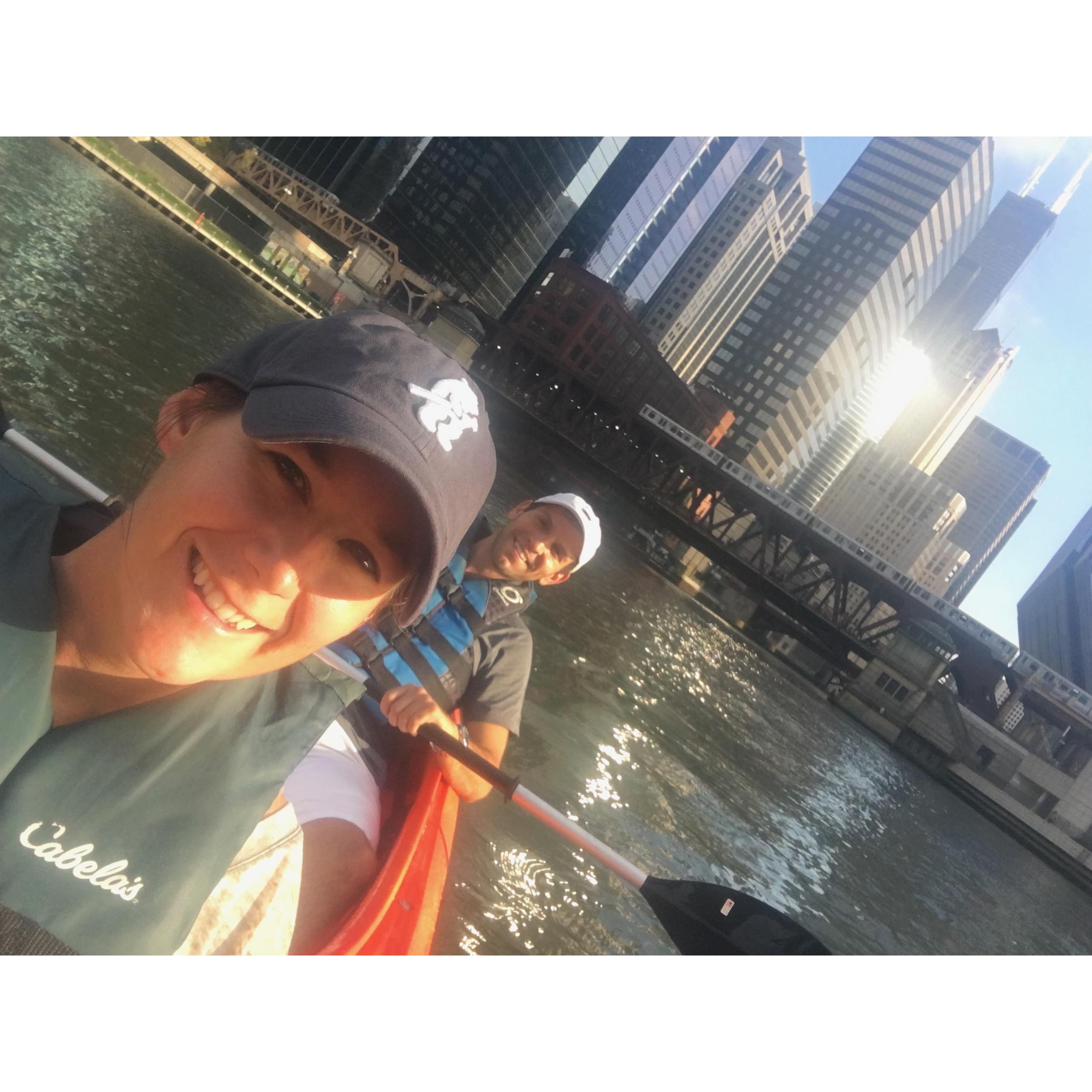 Kayaking the Chicago River before moving to Florida