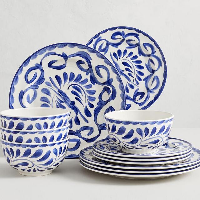 Puebla Melamine 12-Piece Dinnerware Set