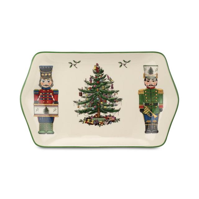 Spode Christmas Tree Nutcracker Dessert Tray, Created for Macy's