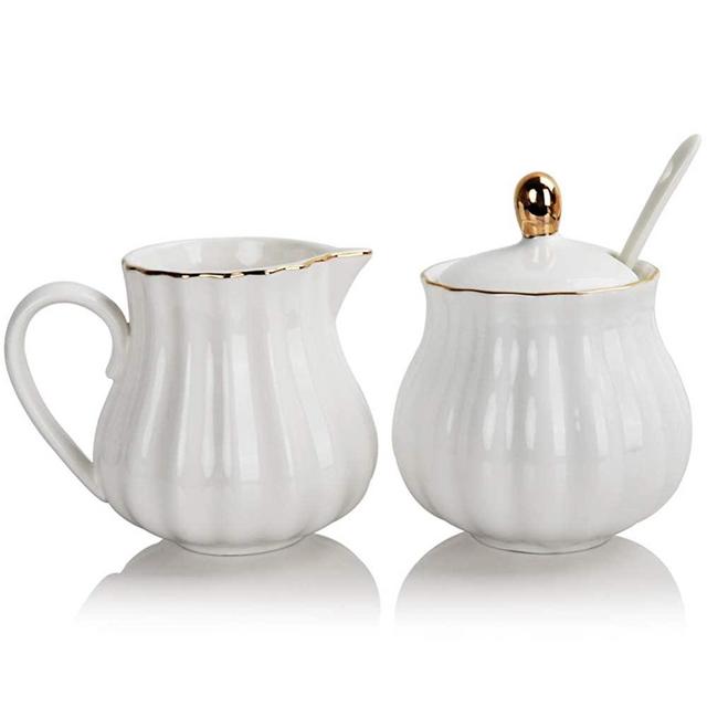 SWEEJAR Royal Ceramic Sugar and Creamer Set