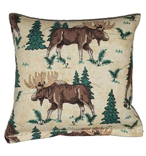 Maine Balsam Fir Moose Design Pillow - 3x3 for Mother's Day or Christmas