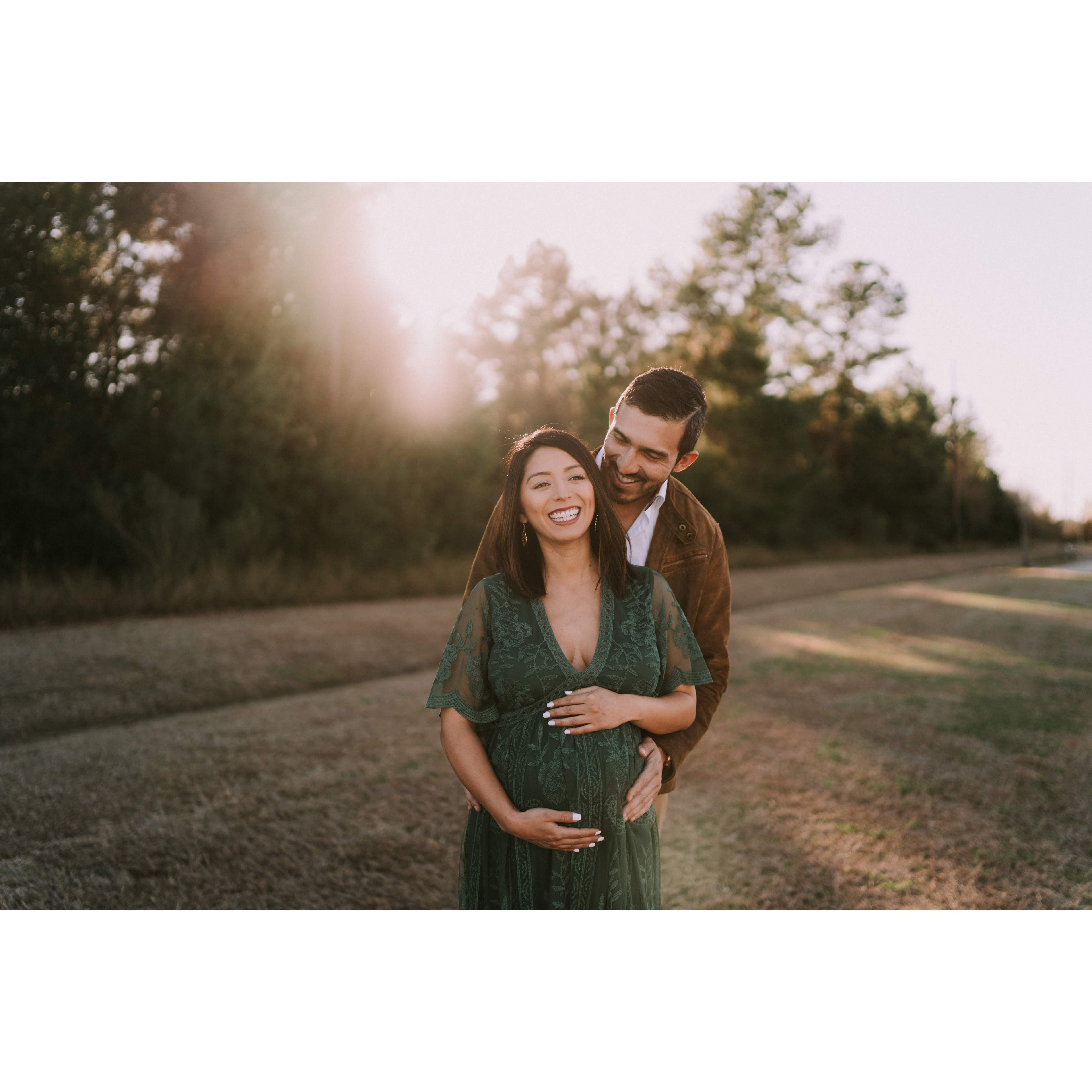 Maternity photoshoot for baby. We didn't know what we were having yet. Pssst.. it was a Olivia :)