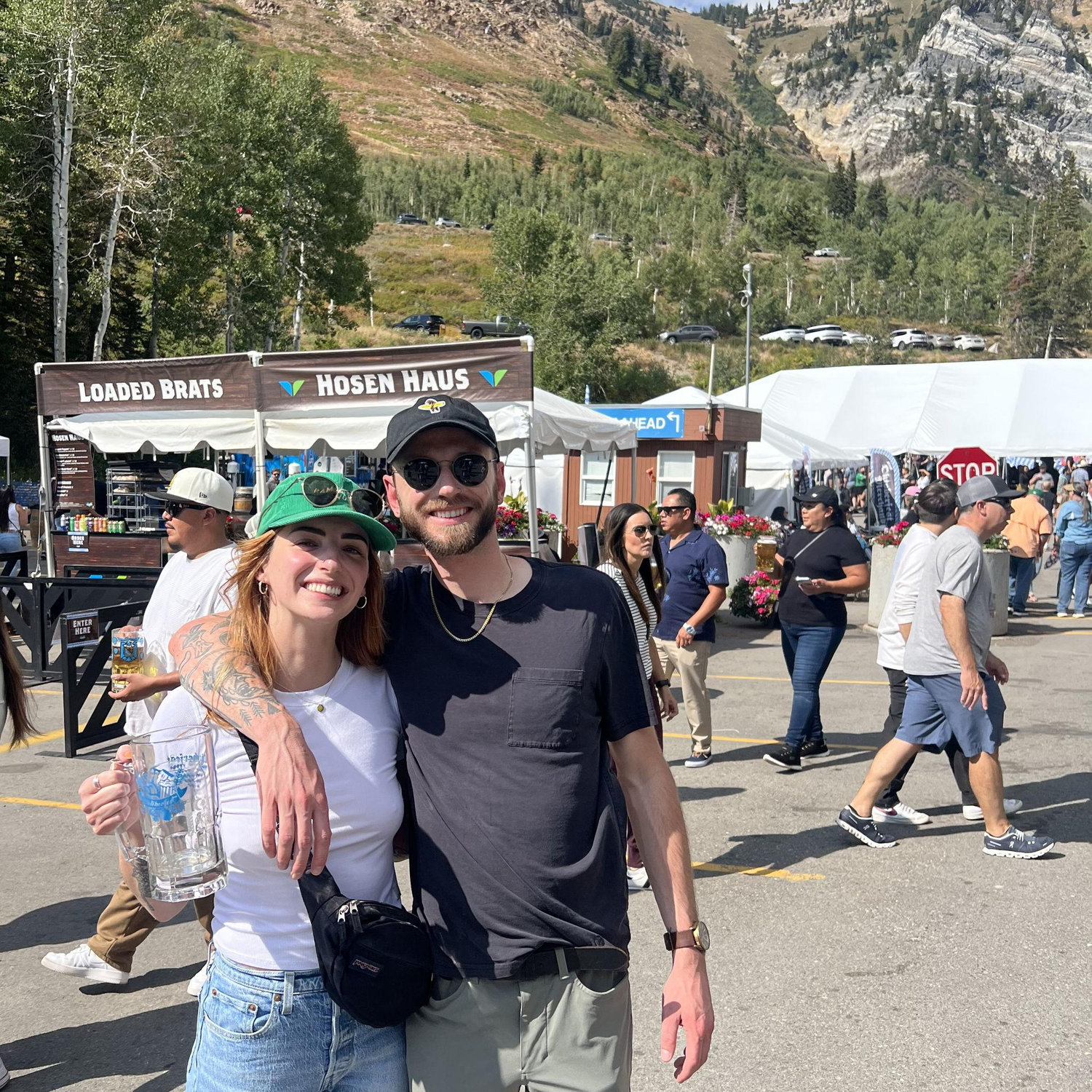 Didn't drink enough beer when we went to Oktoberfest at Alta Ski Resort. This is where Drew told Hannah's best friend that he was going to propose :)