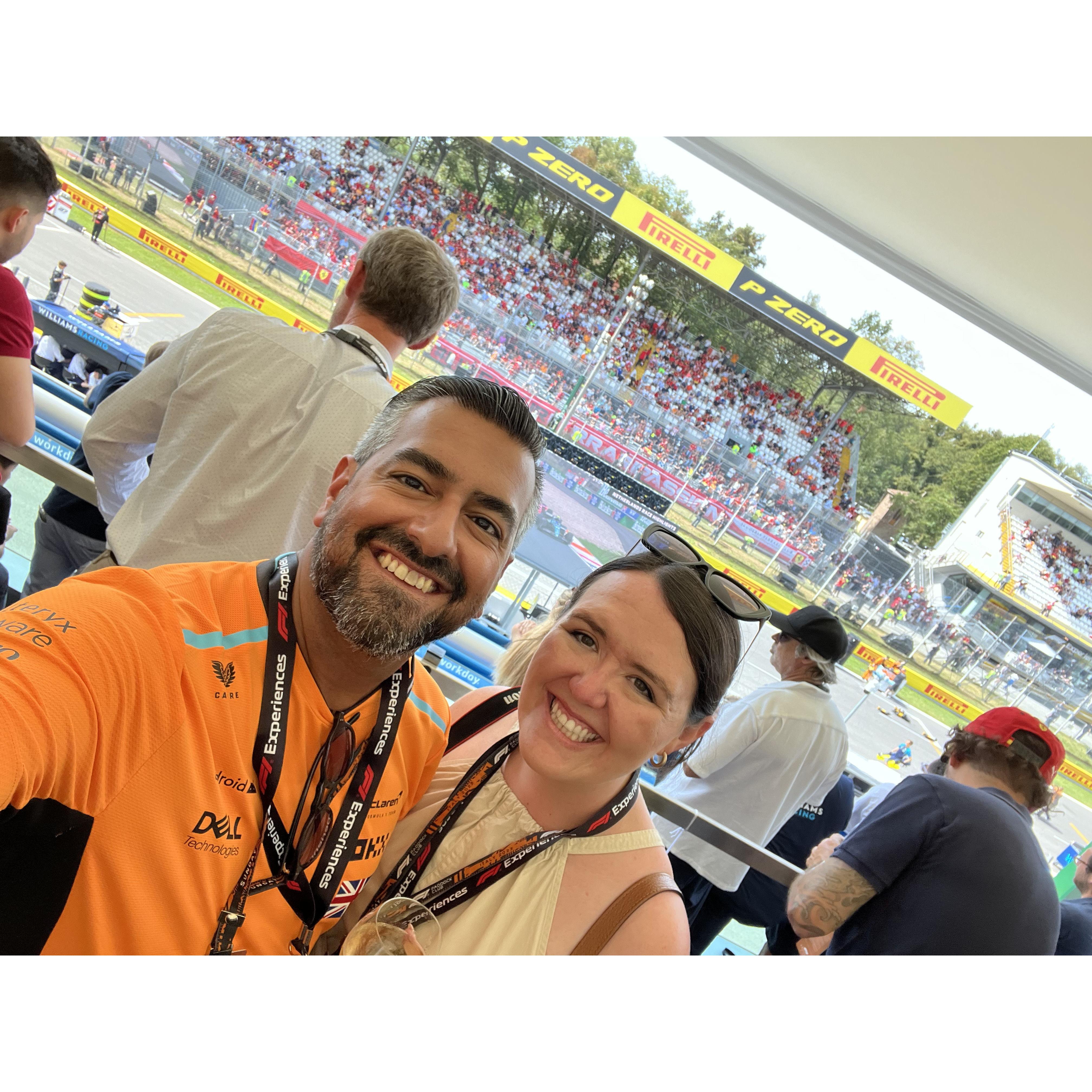 Getting ready for the F1 race at Monza!