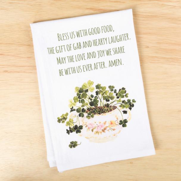 Irish Kitchen Blessing Flour Sack Dish Towel