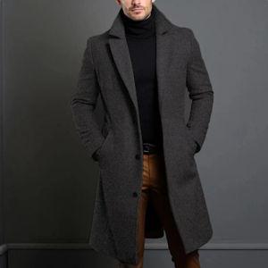Oliver | Timeless Tailored Men’s Long Coat with Notched Lapel