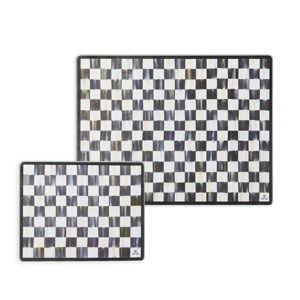 MacKenzie-Childs Check Glass Cutting Board, Set of 2