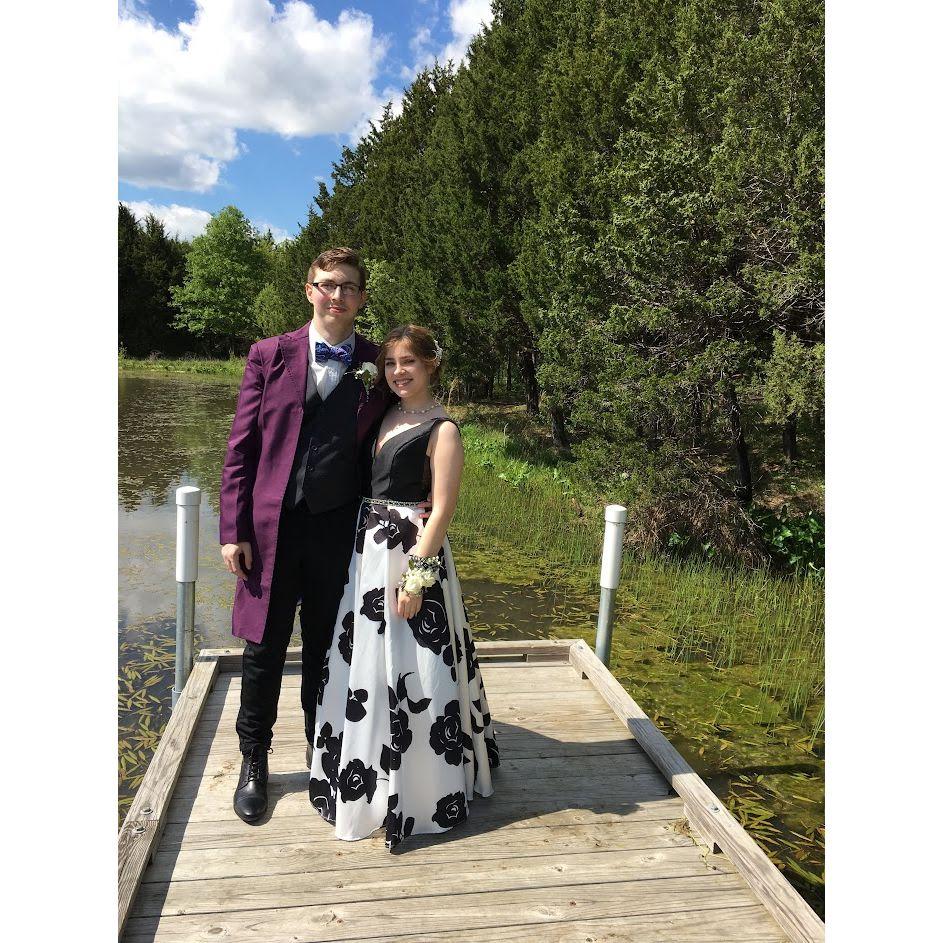 Prom 2017, and it was actually the first time I seen Bryon without a beard.