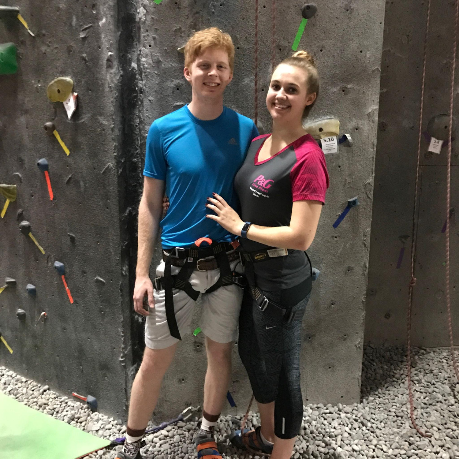 Rock climbing date, December 2016.