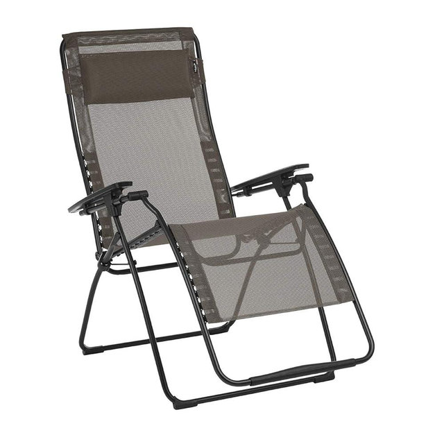 Lafuma LFM3121 8717 Futura Zero Gravity Batyline XL Serie Relaxation Portable Outdoor Steel Framed, Chair Recliner, Lounge Chair, Graphite