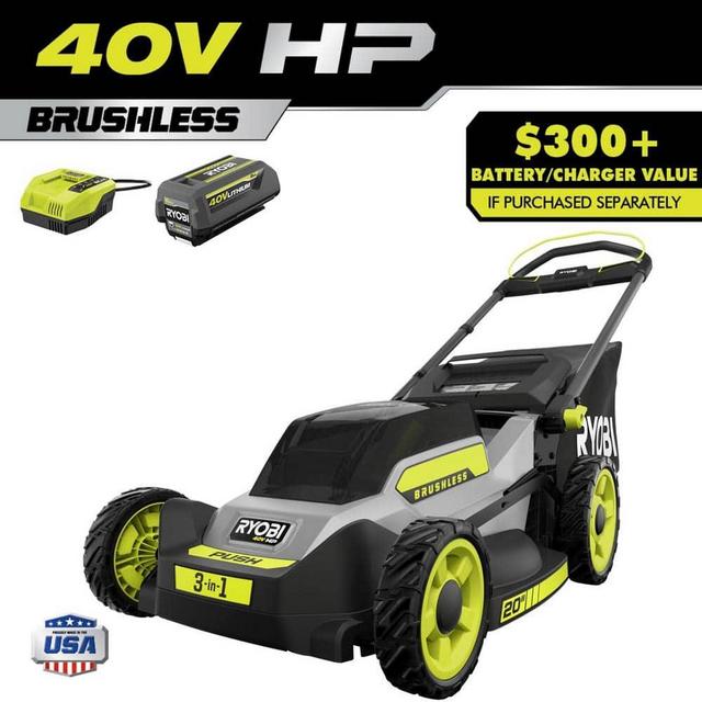 40V HP Brushless 20 in. Cordless Battery Walk Behind Push Mower with 6.0 Ah Battery and Charger