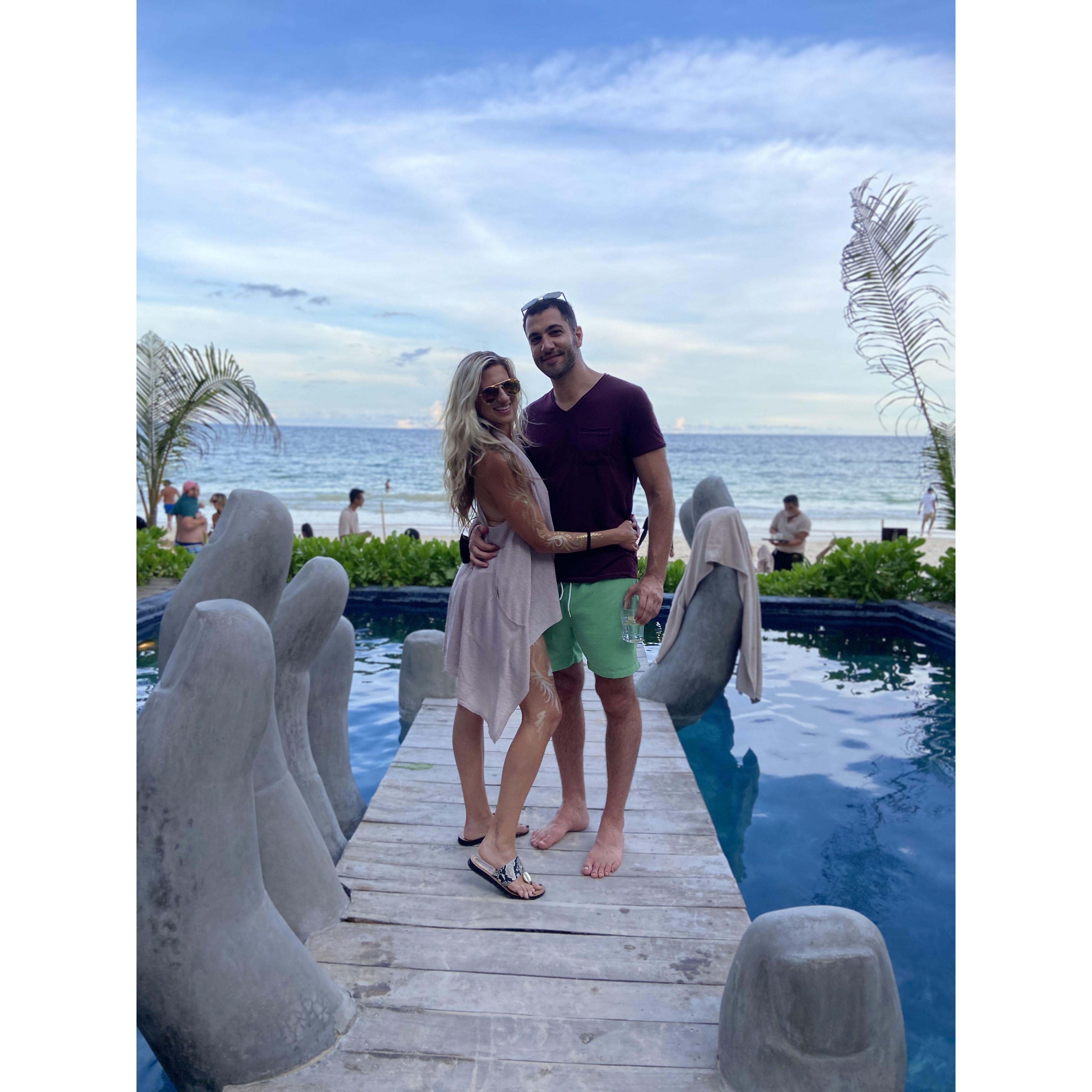 The first vacation Olivia and Faris took together in Tulum in 2020